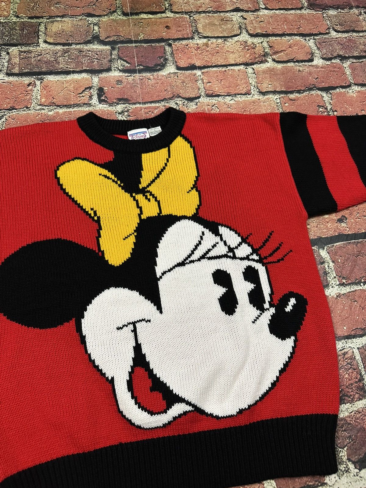 Vintage Disney Store Minnie Mouse Knit Sweater 80s 90s