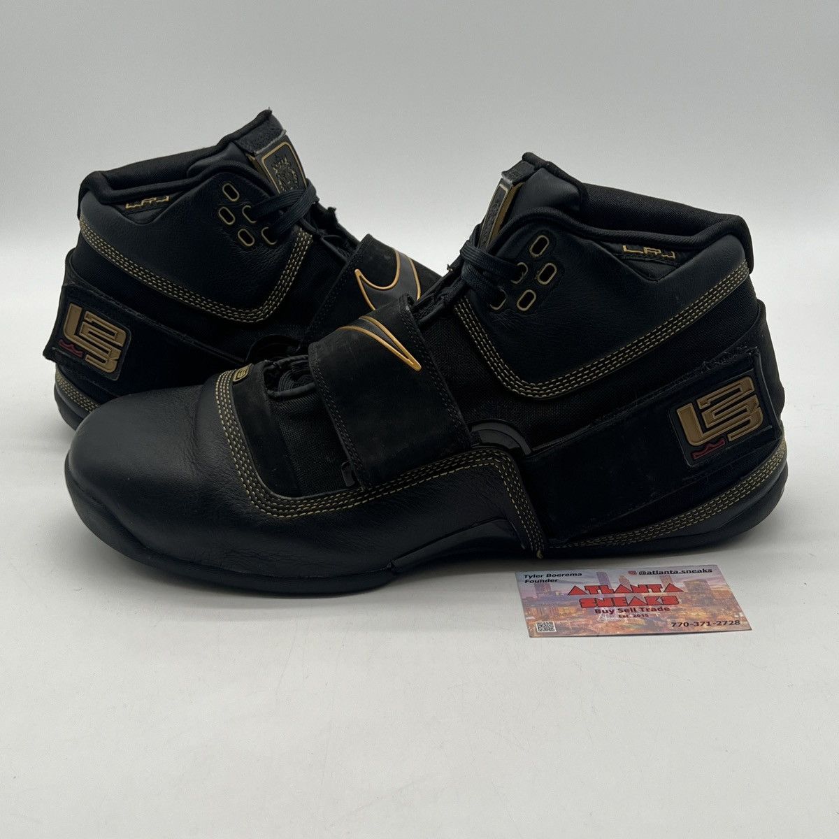 image of Nike Zoom Soldier Black Metallic Gold Shoes, Men's (Size 14)