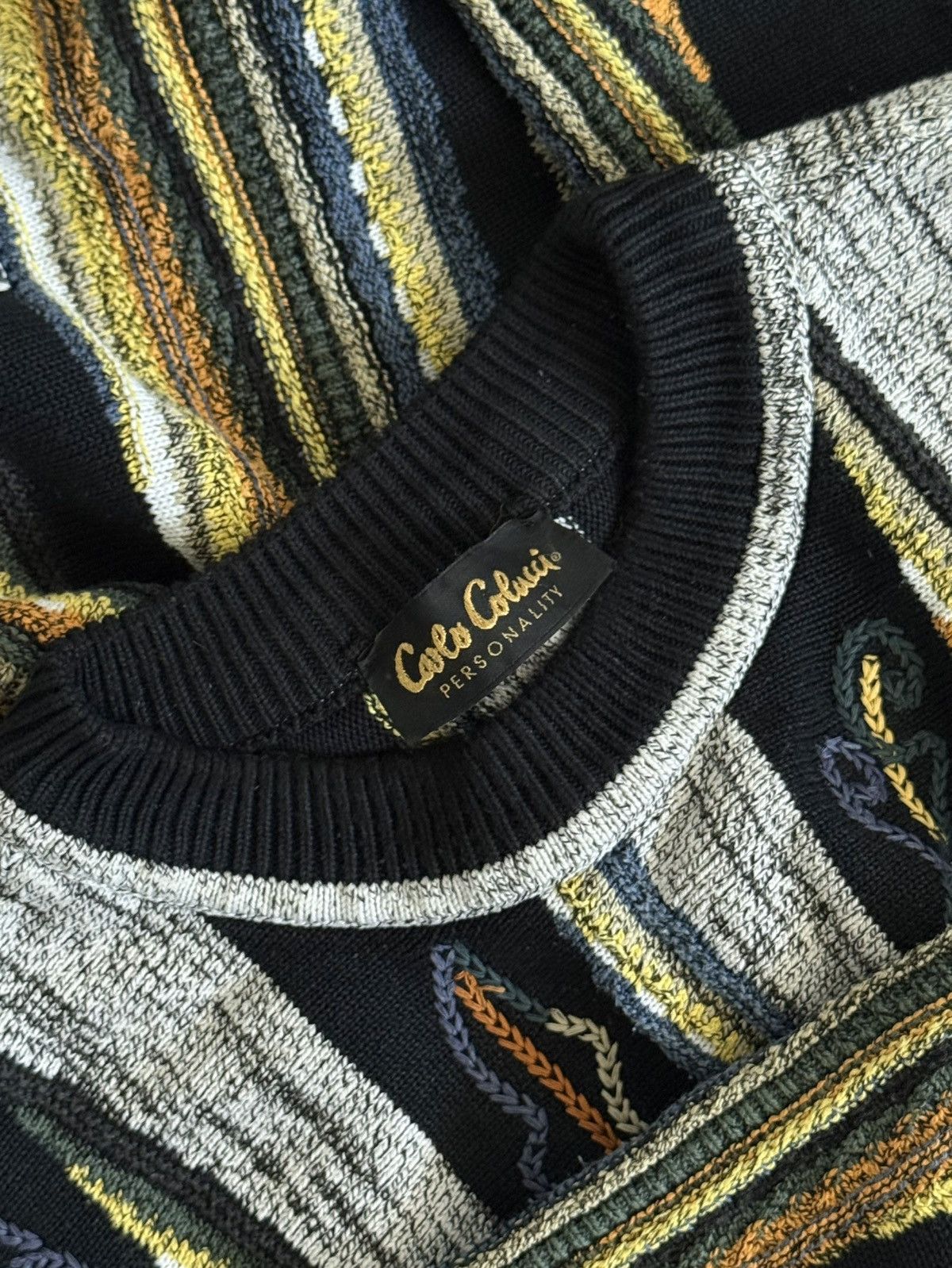Carlo Colucci Carlo Colucci Multi-Color Abstract 3D Knit Pull Sweater Size US L / EU 52-54 / 3 - 4 Thumbnail
