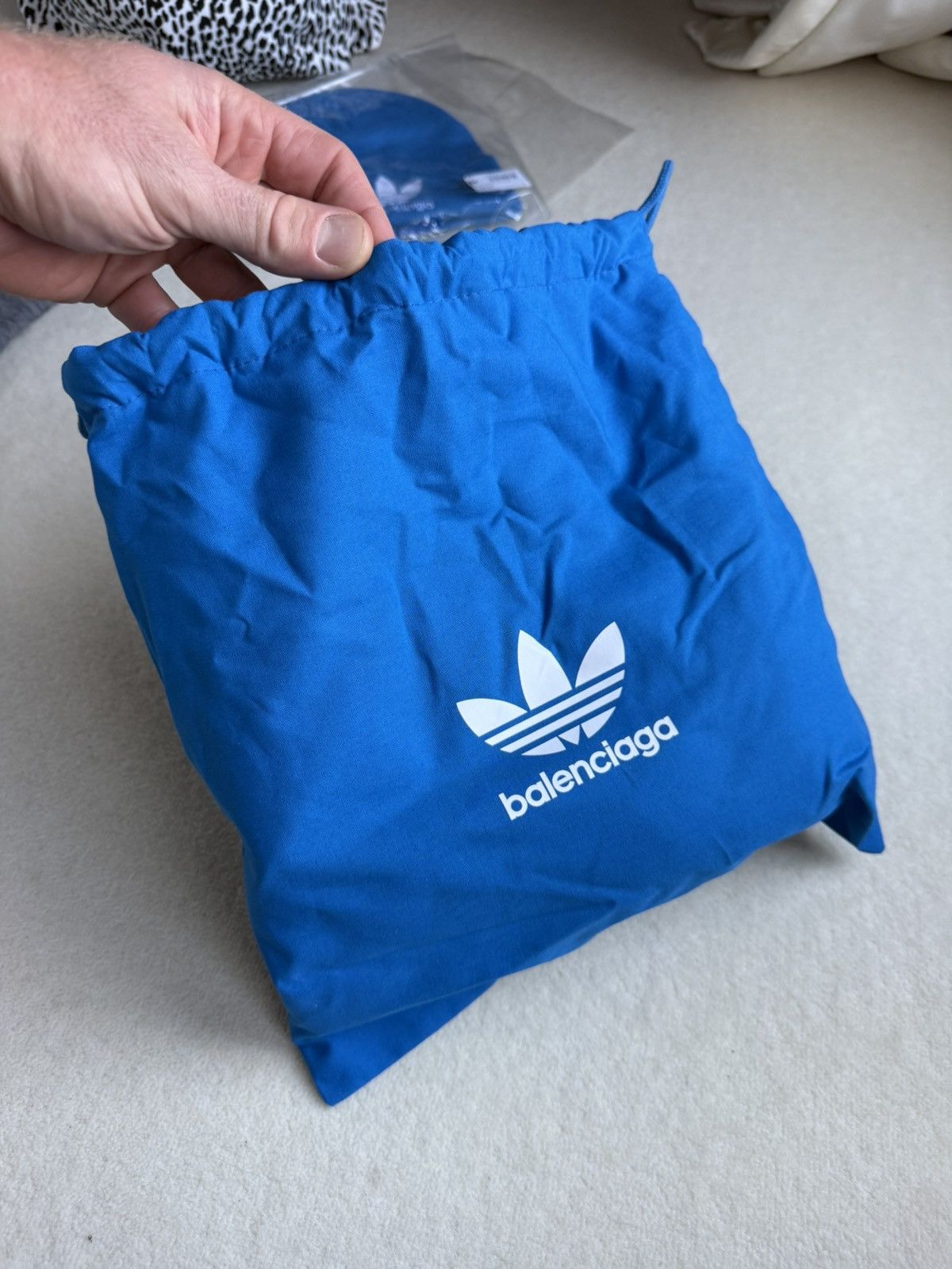 Adidas × Balenciaga Balenciaga x Adidas x Demna grail logo blue distressed cap Size ONE SIZE - 2 Thumbnail