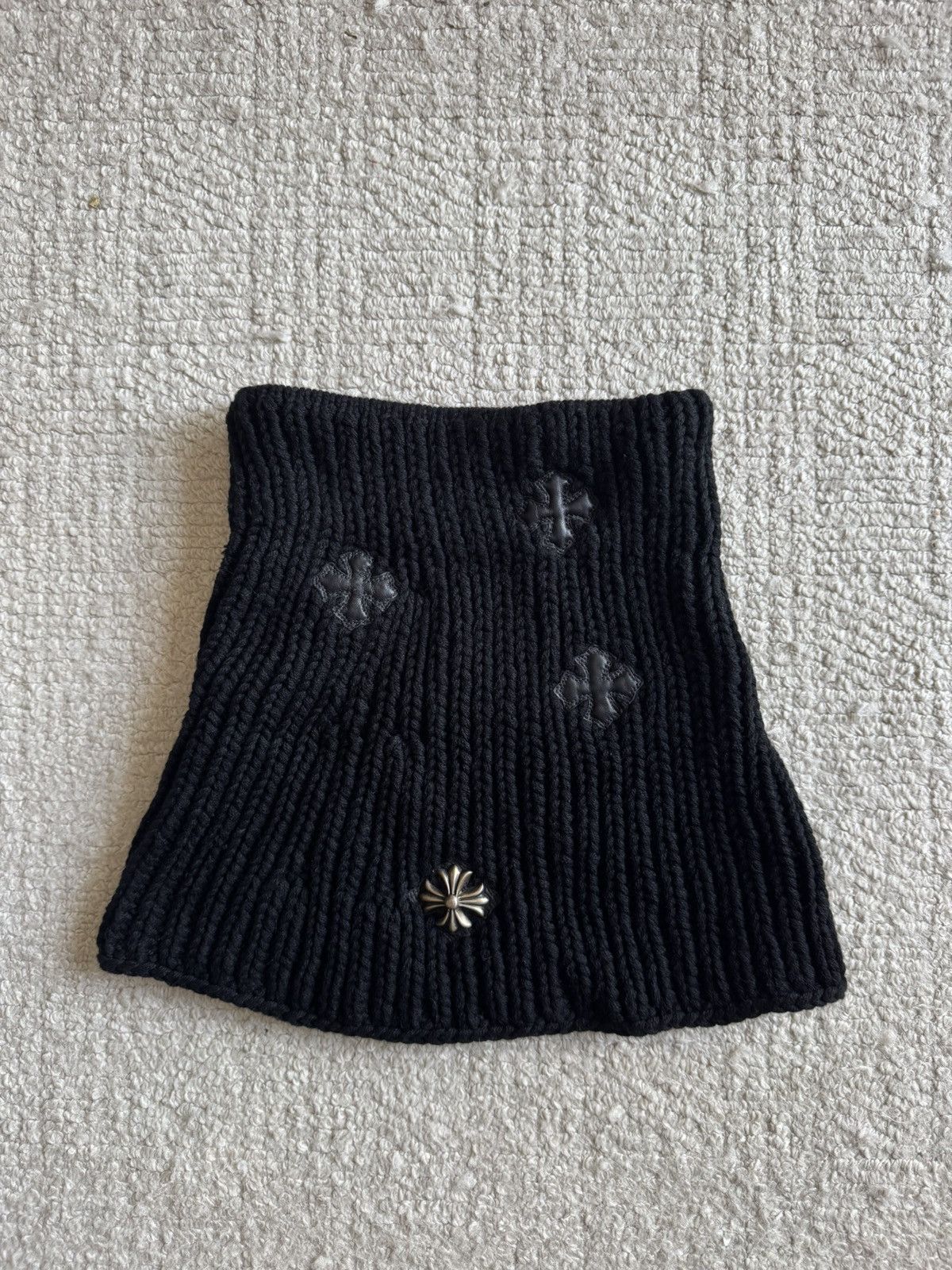 Chrome Hearts CHROME HEARTS black cashmere scarf Size ONE SIZE - 1 Thumbnail