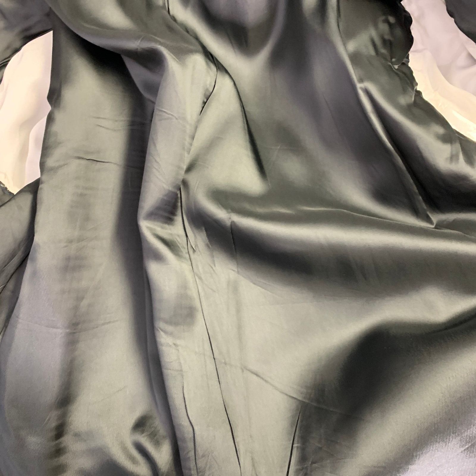 Valentino Size 43 Regular Grey Charcoal Virgin Wool Notch Lapel Suit Size 44R - 11 Thumbnail