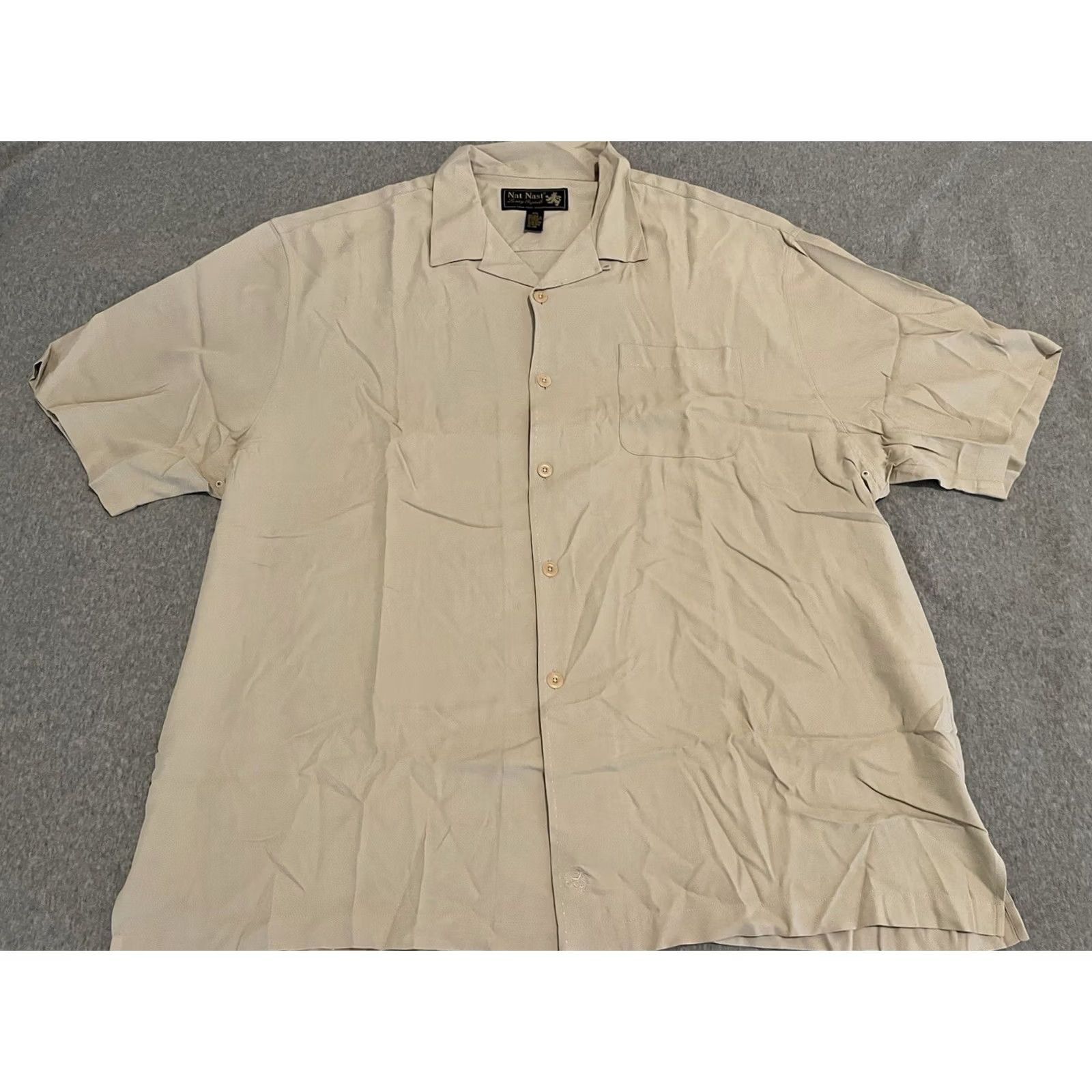 Nat Nast Nat Nast Limited Edition Embroidered Silk Shirt Christmas Mens 2XL Beige Silk Embroidered Limited Edition Holiday Nat Nast Shirt 2XL Mens Beige Size US XXL / EU 58 / 5 - 3 Thumbnail