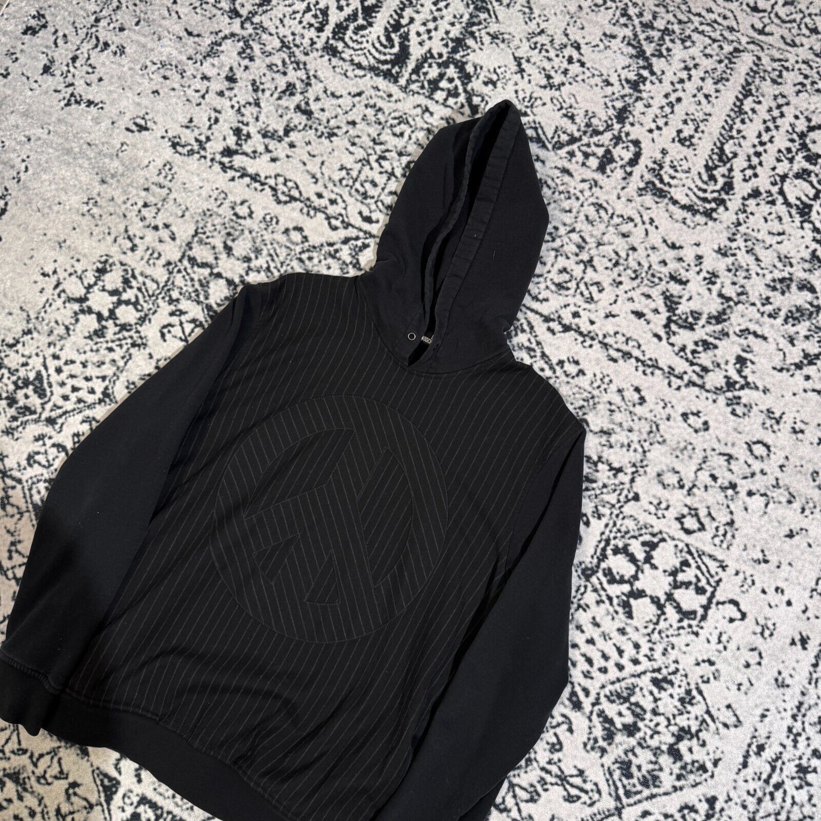 Moschino × Vintage Love Moschino Unisex Black Cotton Hoodie Size M Regular Fit Size US M / EU 48-50 / 2 - 2 Thumbnail