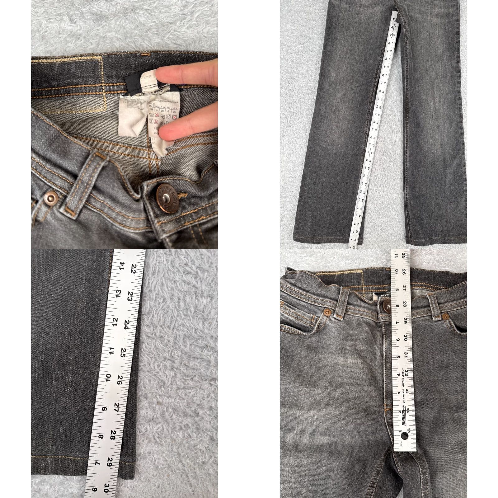 Max Mara Weekend Max Mara Jeans Womens Flared Low Rise Black Cotton Blend 4 25x30 Denim 5-Pocket Womens Slimming Comfort Size 27" / US 4 / IT 40 - 8 Thumbnail