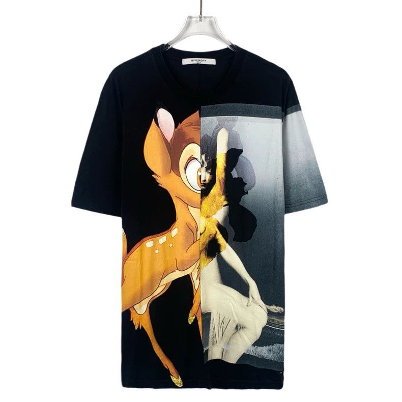 Givenchy Givenchy Black Logo Deer Print T-Shirt Size US M / EU 48-50 / 2 - 1 Thumbnail