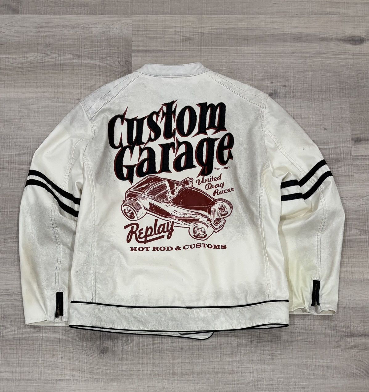 Replay Vintage Replay Biker Leather Jacket Size US M / EU 48-50 / 2 - 2 Thumbnail