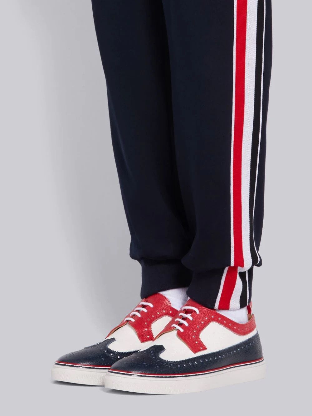 Thom Browne Thom Browne Interlocking RWB Stripe Track Pants Size 3 L Size US 36 / EU 52 - 9 Thumbnail