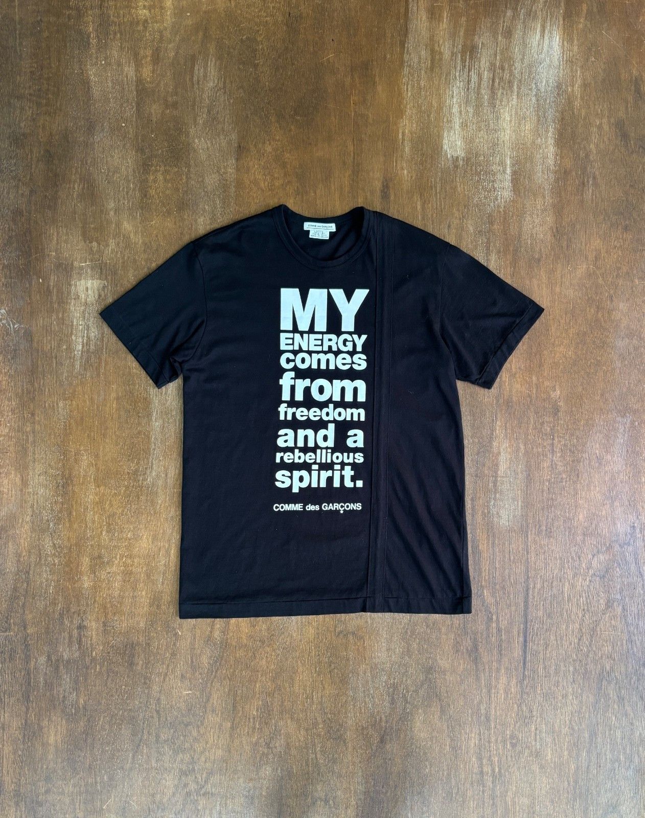 Comme des Garcons “My energy comes from freedom and a rebellious