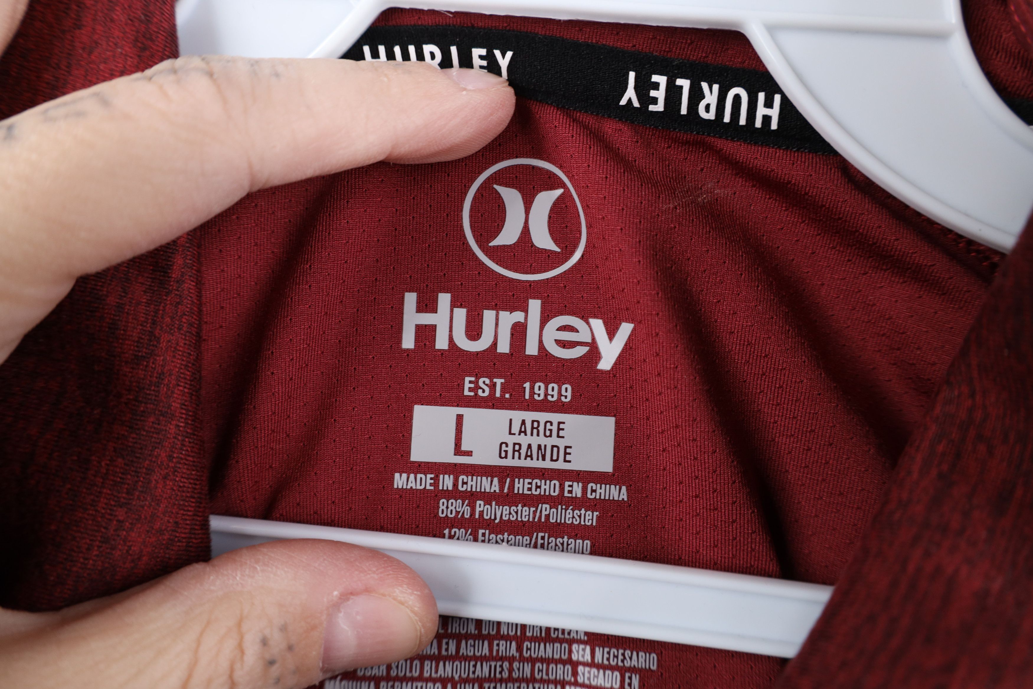 Hurley Y2K Hurley Surfing Knit Short Sleeve Golf Polo Shirt Red Size US L / EU 52-54 / 3 - 6 Thumbnail