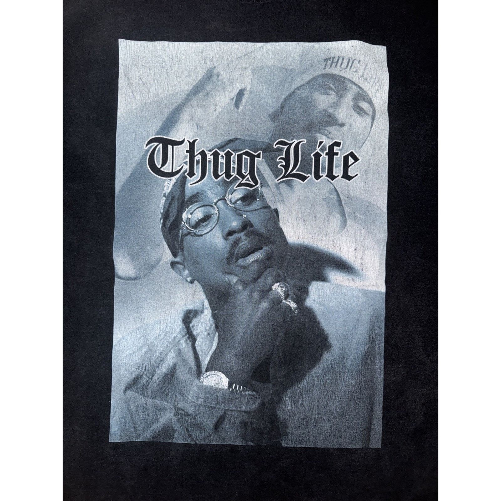 Band Tees × Rap Tees × Vintage Tupac Shakur Thug Life Rap Tee T-Shirt XXL 25x30 Black Size US XXL / EU 58 / 5 - 2 Thumbnail