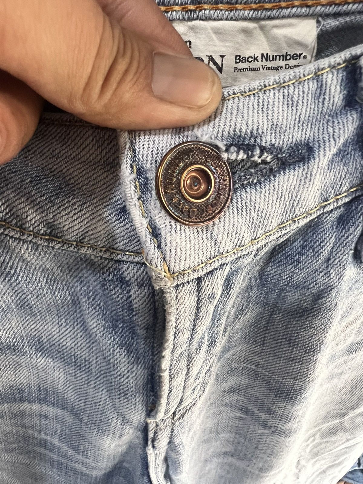Japanese Brand 🔥Back Number Made in Japan Distressed Denim Size 30" / US 8 / IT 44 - 9 Thumbnail