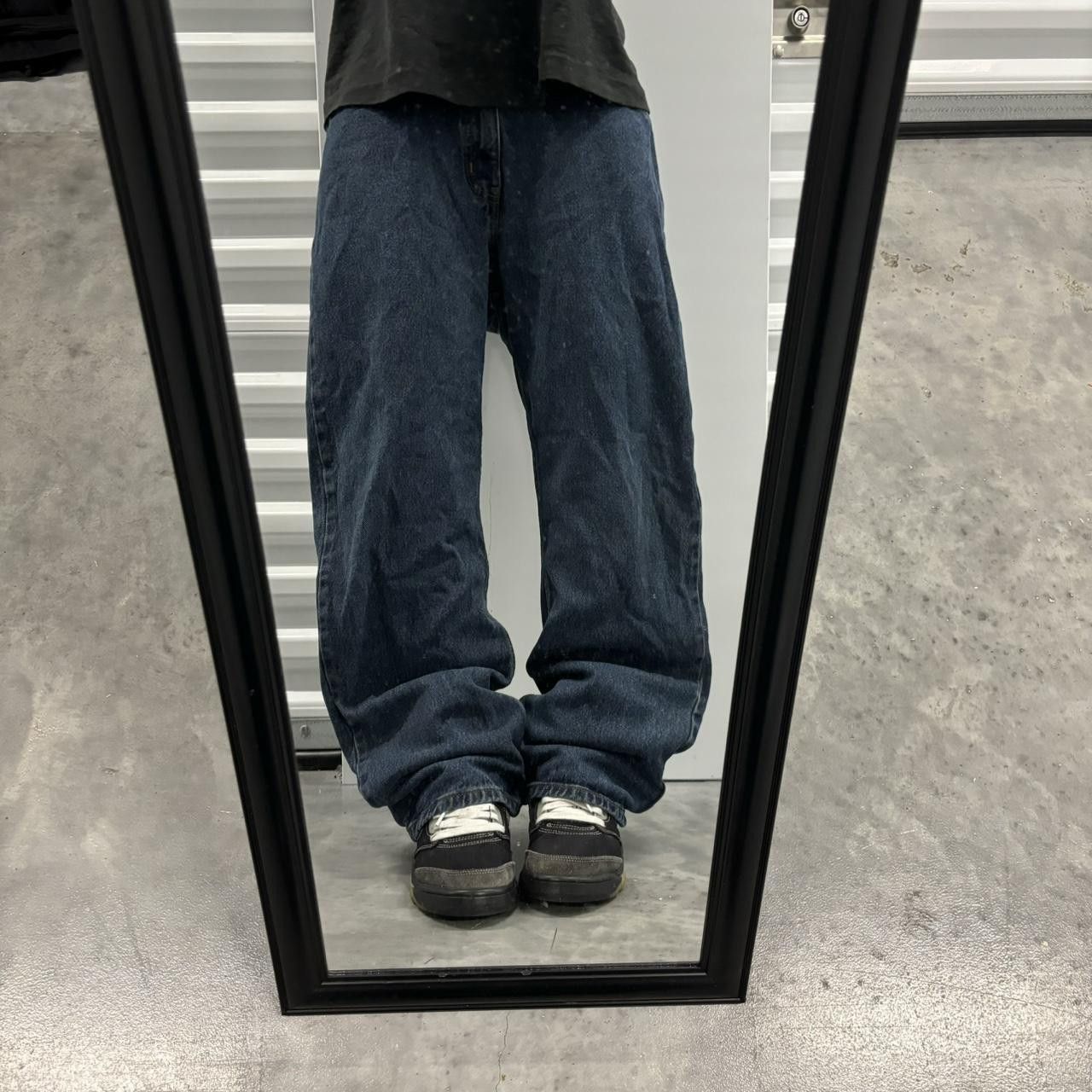 Japanese Brand × Vintage Crazy Vintage Y2K/2000s Grunge Dark Wash Skater Denim Jeans! Size US 34 / EU 50 - 1 Thumbnail