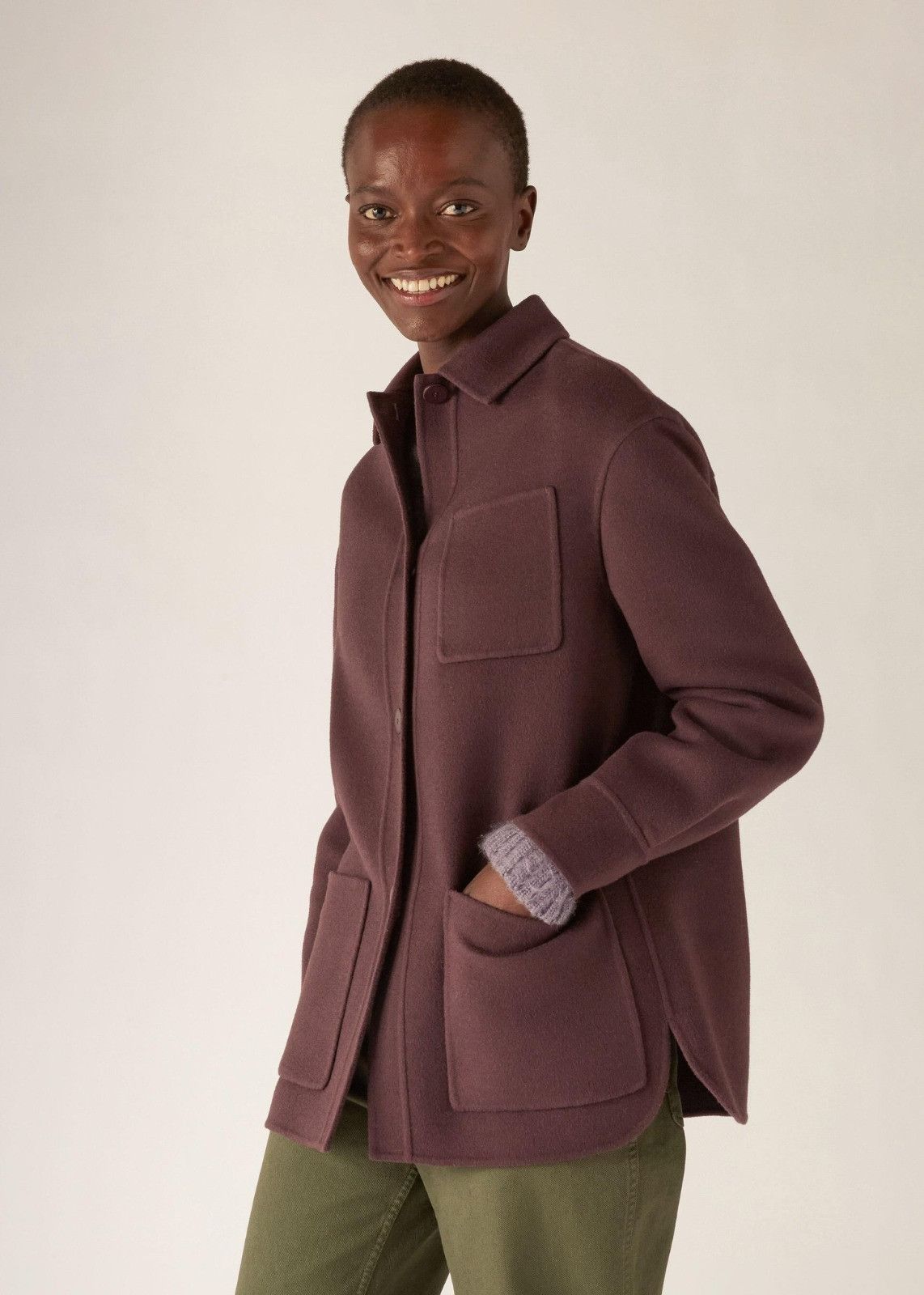 Loro Piana o1srvl11e0924 Larson Jacket in Burgundy Size XL / US 12-14 / IT 48-50 - 2 Thumbnail