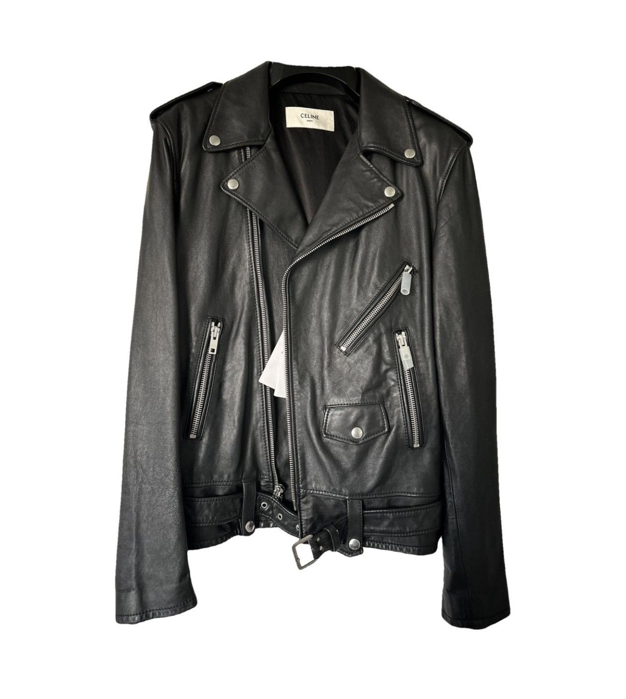 Celine Celine Calf Leather Biker Jacket Size US L / EU 52-54 / 3 - 1 Thumbnail