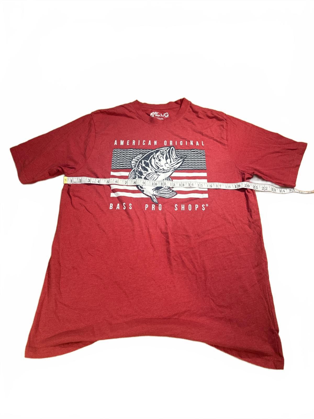 Bass Pro Shops Men's Large Red Bass Pro Shops Fishing Tee Size US L / EU 52-54 / 3 - 4 Thumbnail