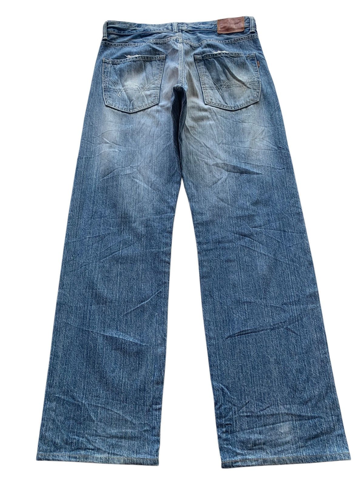 Edwin VINTAGE EDWIN 505Z SELVEDGE RUSTY JAPANESE DISTRESSED DENIM Size US 34 / EU 50 - 4 Thumbnail