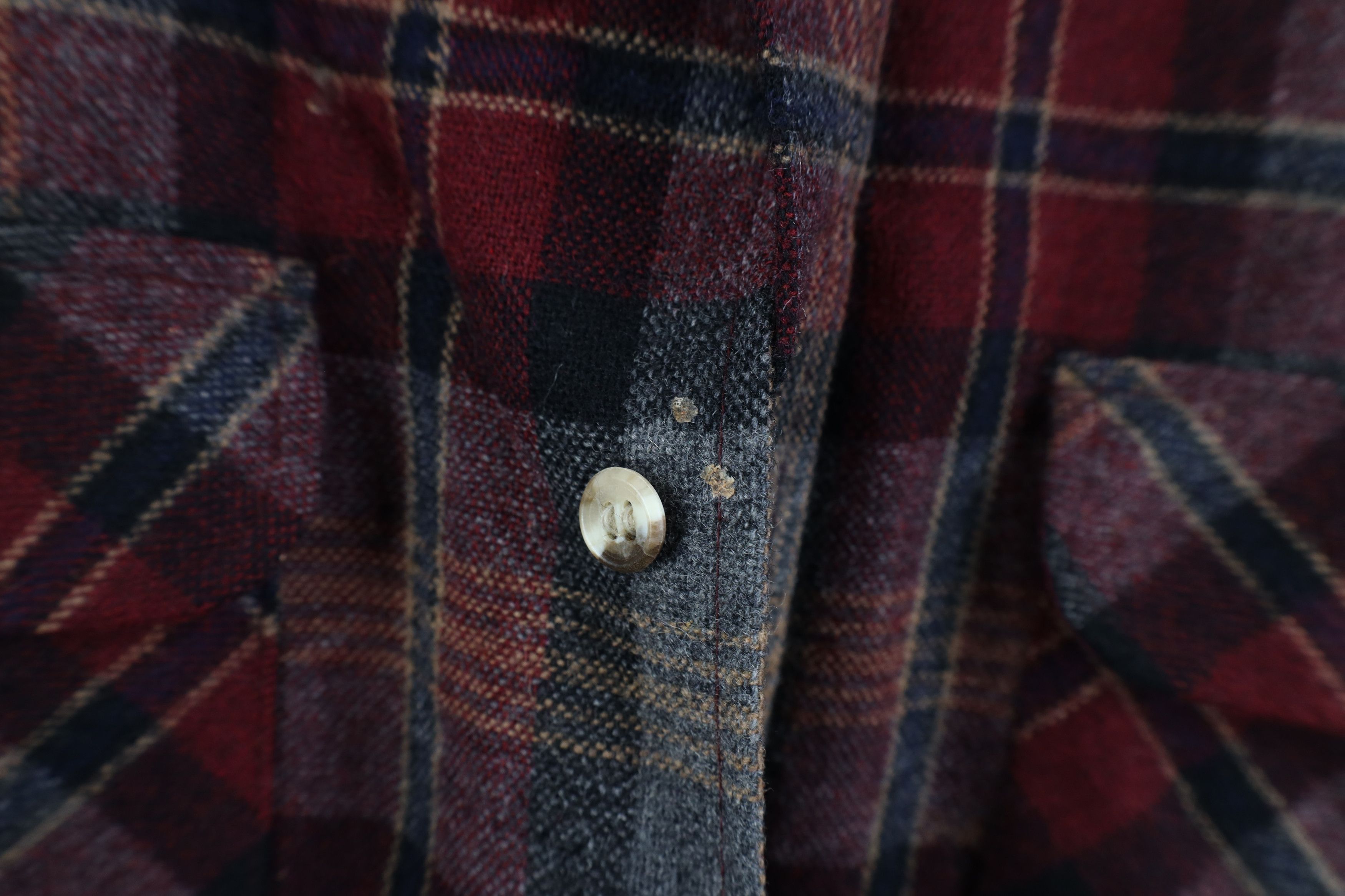 Vintage Vintage 70s Streetwear Wool Blend Shirt Jacket Jac Plaid Size US L / EU 52-54 / 3 - 11 Thumbnail