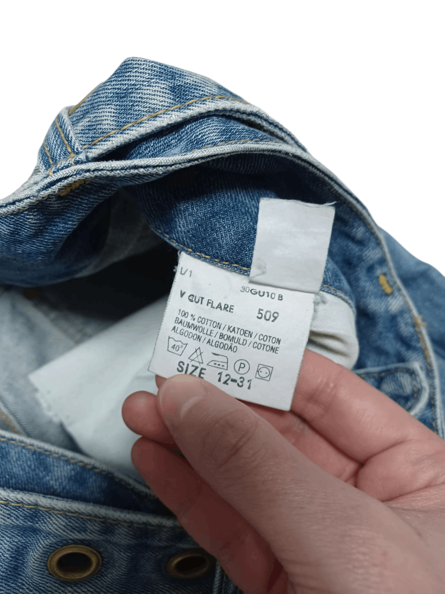 Lee LEE VINTAGE 80S 90S FLARED AVANT GARDE USA JEANS DENIM Size US 31 - 8 Thumbnail