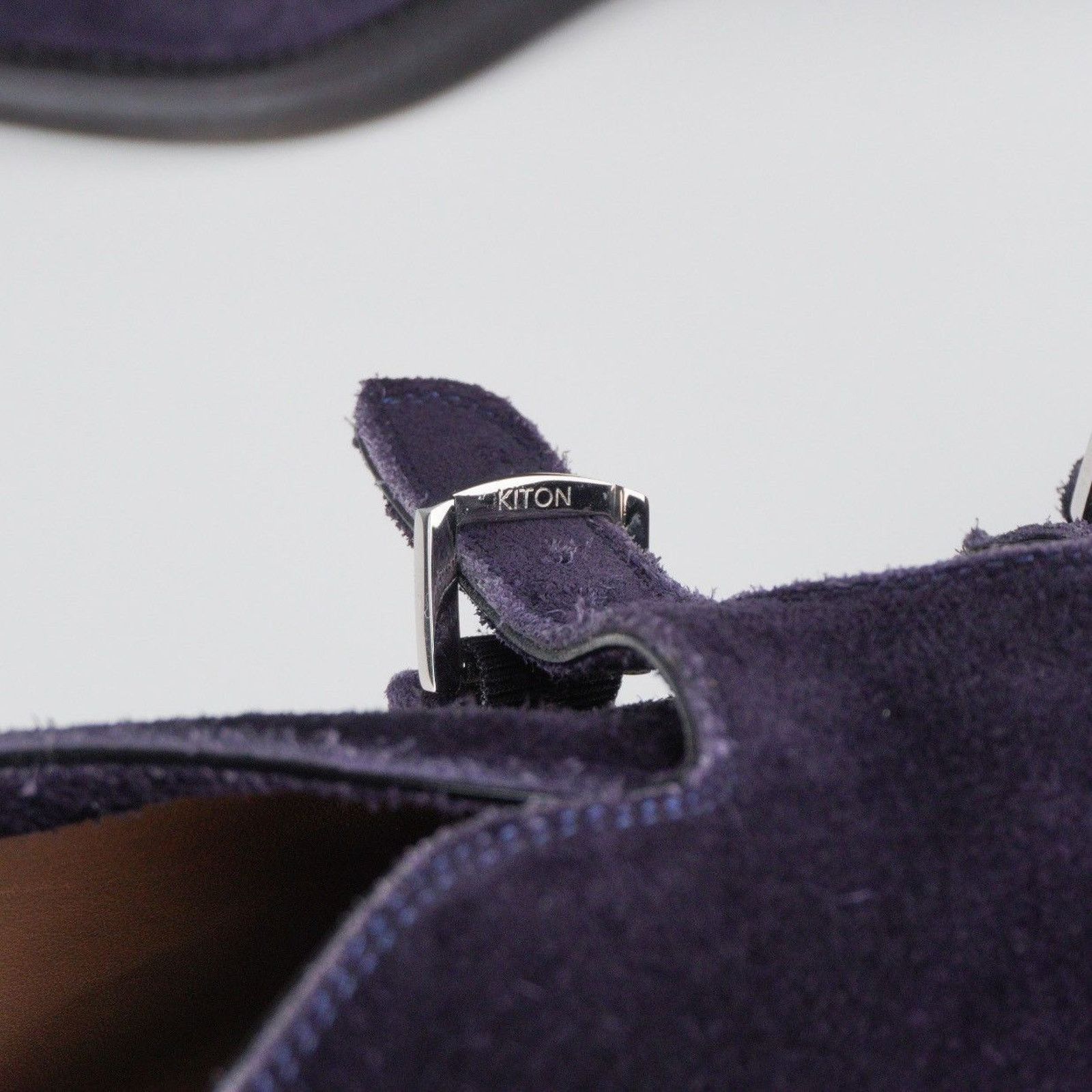 Kiton Kiton doble buckle dark blue suede leather boots shoes Size US 7 / EU 40 - 8 Thumbnail