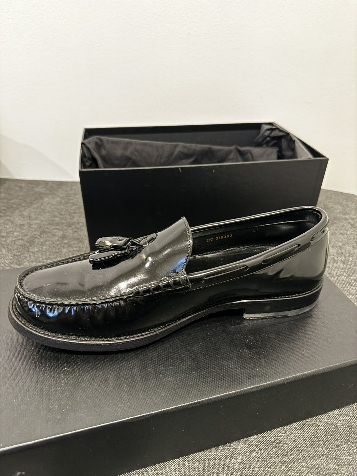 Saint Laurent Paris Saint Laurent Black Tassle Moccasters Size US 8 / EU 41 - 8 Thumbnail