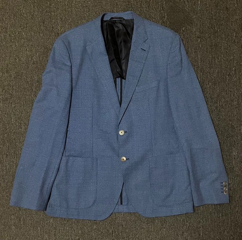 Vintage Hugo Boss Wool Blazer Jacket-yf Size US L / EU 52-54 / 3 - 1 Thumbnail