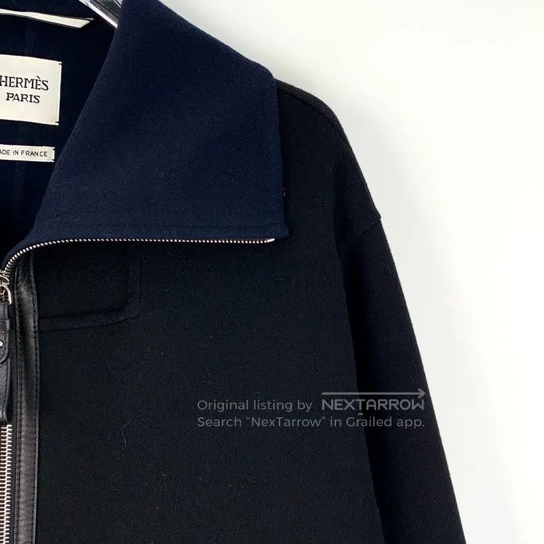 Hermes Hermes Black Cashmere Lapel Zip-Up Long Sleeve Jacket Coat Size XS / US 0-2 / IT 36-38 - 3 Thumbnail