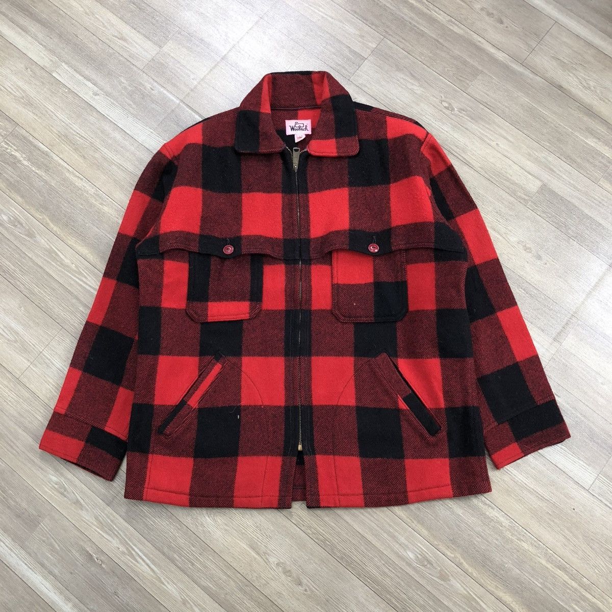 1940s Vintage Woolrich Buffalo Plaid Wool Winter Outer Shirt