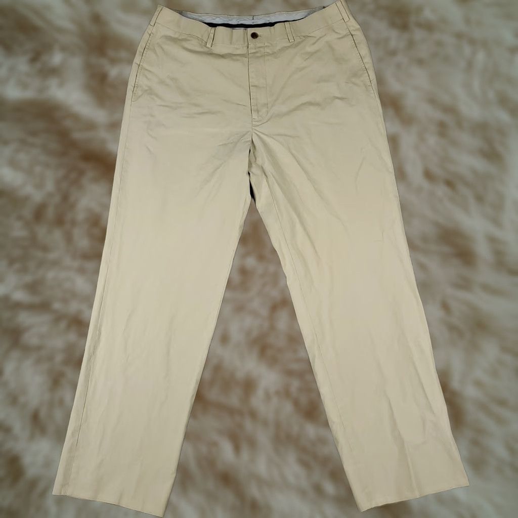 Brooks Brothers Brooks Brothers Pants Mens 38x30 Beige Chino Flat Front Regular Straight Sit Size US 38 / EU 54 - 1 Thumbnail