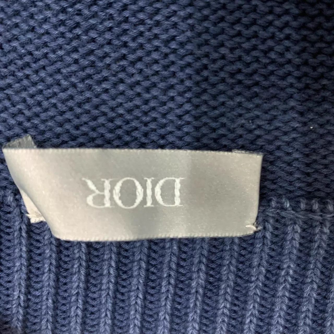 Dior Dior Blue Side Logo Oblique Print Arm Sweater M Size US M / EU 48-50 / 2 - 6 Thumbnail