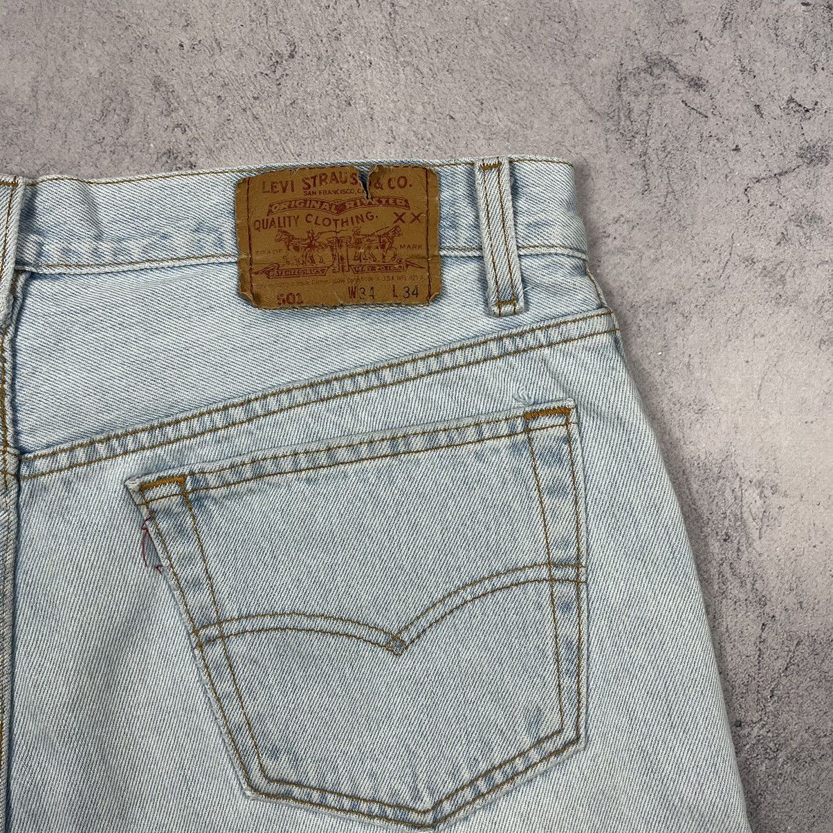 Levi's Vintage Levi’s 501 baby blue made in USA jeans 1993 Size US 34 / EU 50 - 6 Thumbnail