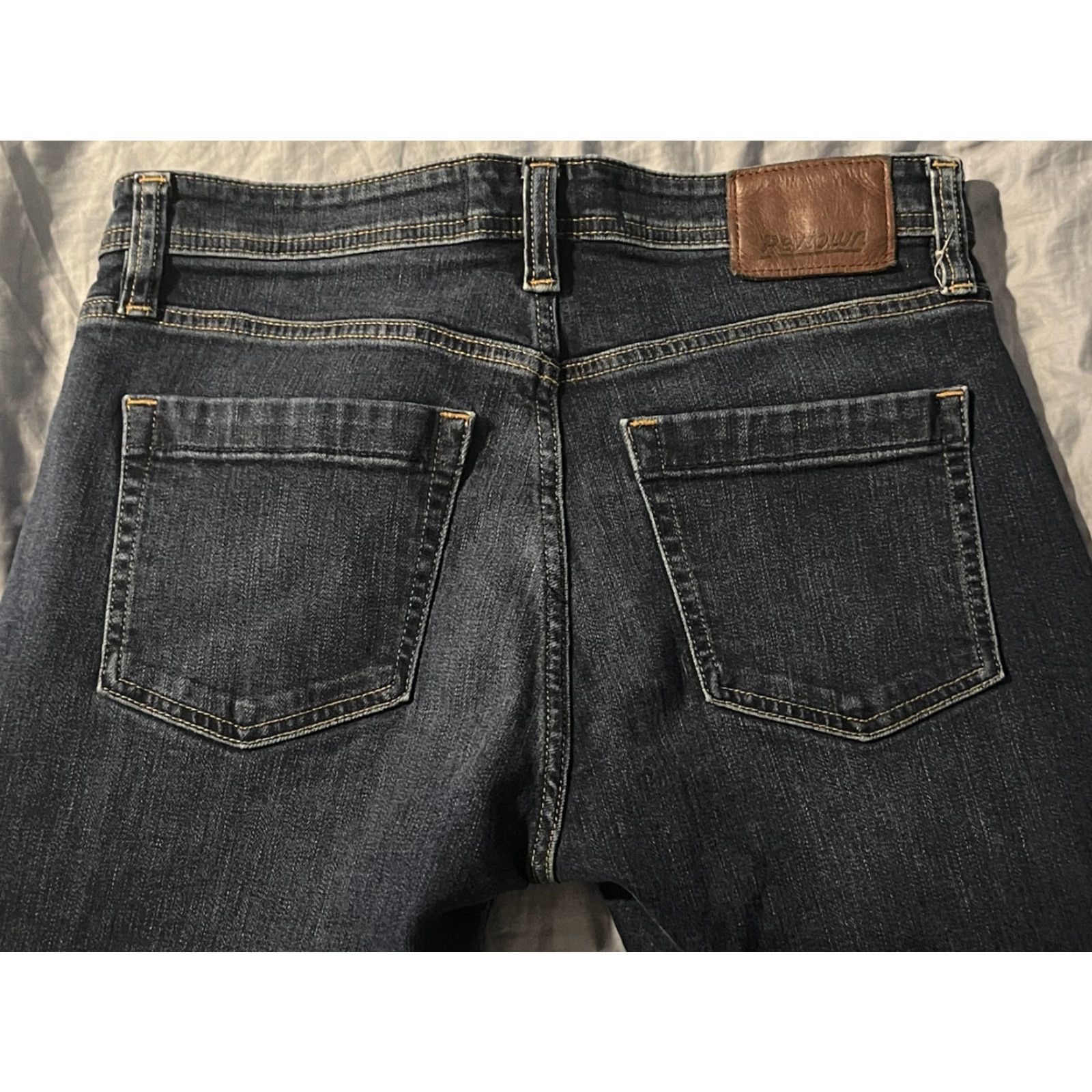 Denime Revtown Jeans Mens 31x27 Blue Decade Denim Sharp Straight Leg Size US 31 - 3 Thumbnail