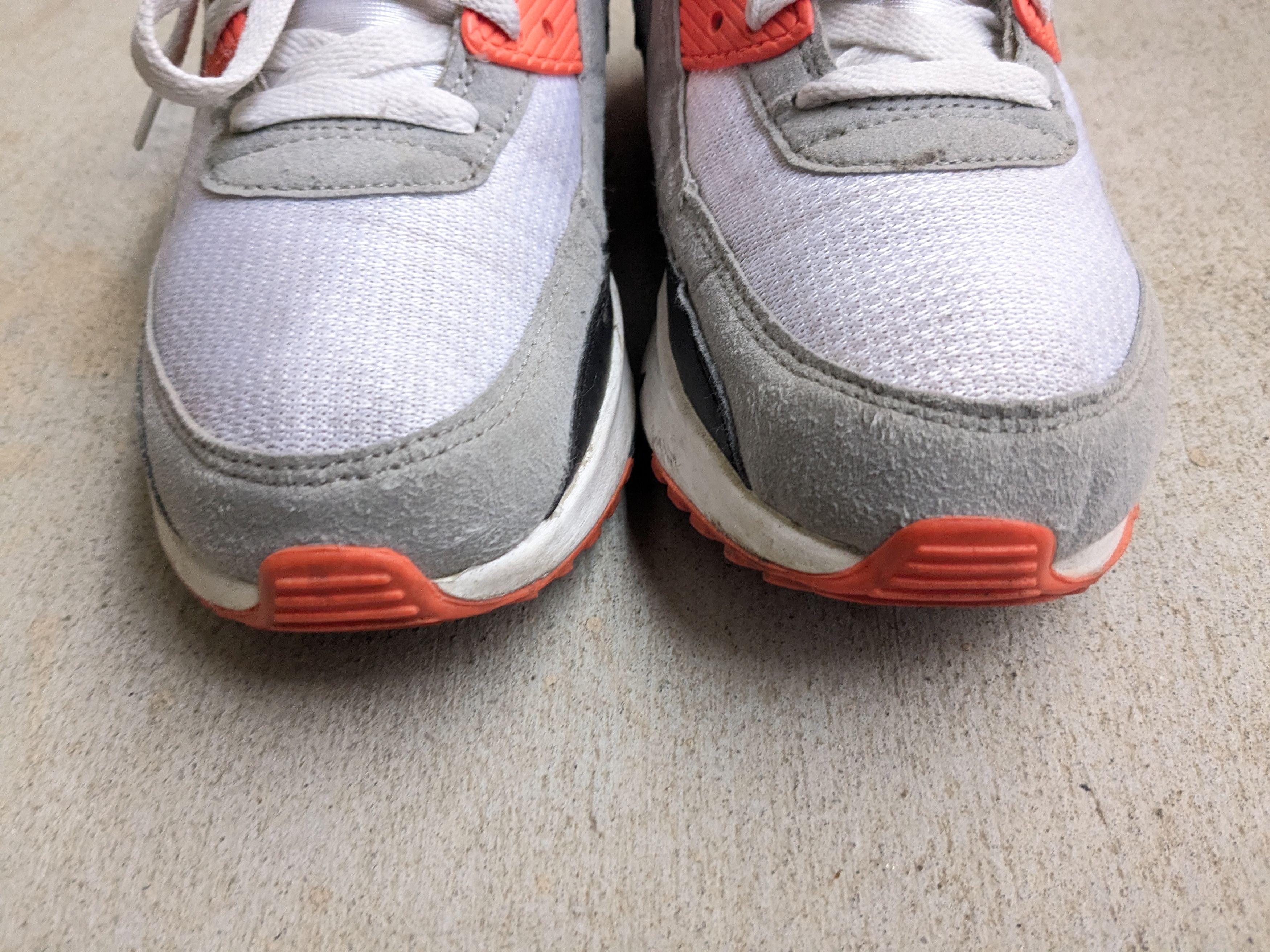 Nike Nike Air Max 90 'Infrared' DC8334-100 Gray Suede 6.5Y Size US 6.5 / EU 39-40 - 4 Thumbnail