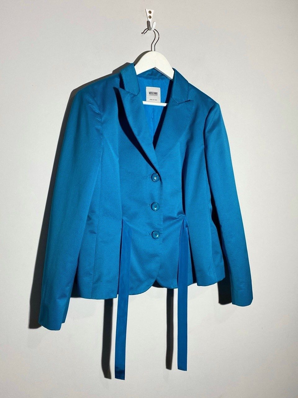 Moschino Moschino Cheap And Chic Striped Belted Blazer Jacket Size XL / US 12-14 / IT 48-50 - 3 Thumbnail