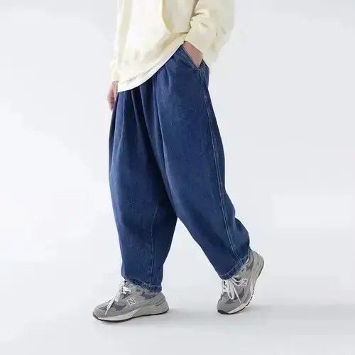 Japanese Brand 20AW Indigo Union Japan Blue Denim Casual Carrot Pants Size US 33 - 2 Thumbnail