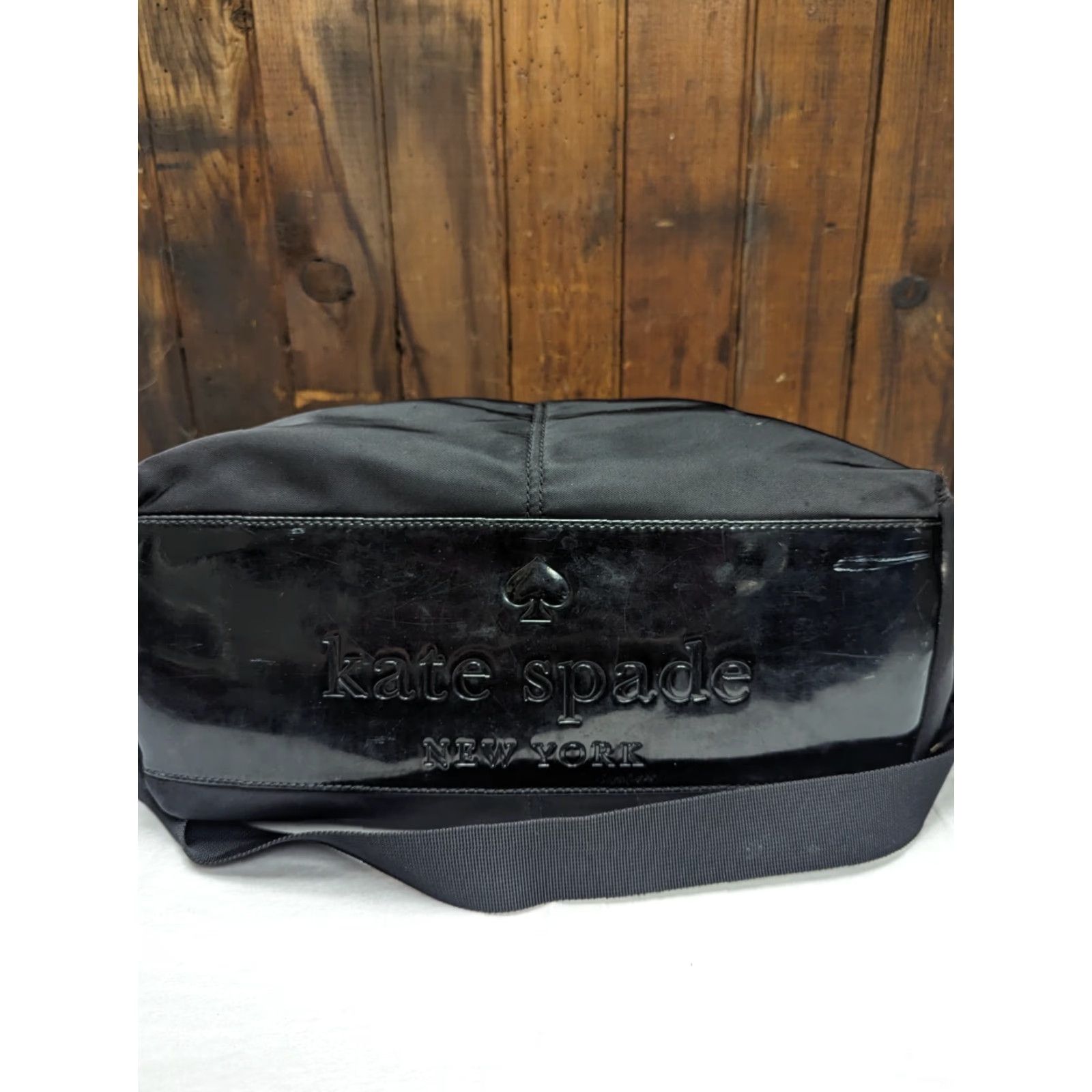 Vintage kate spade new york Chelsea Nylon Large Black Tote Bag Shoulder Travel Zipper Inner Pockets Lightweight Size ONE SIZE - 7 Thumbnail