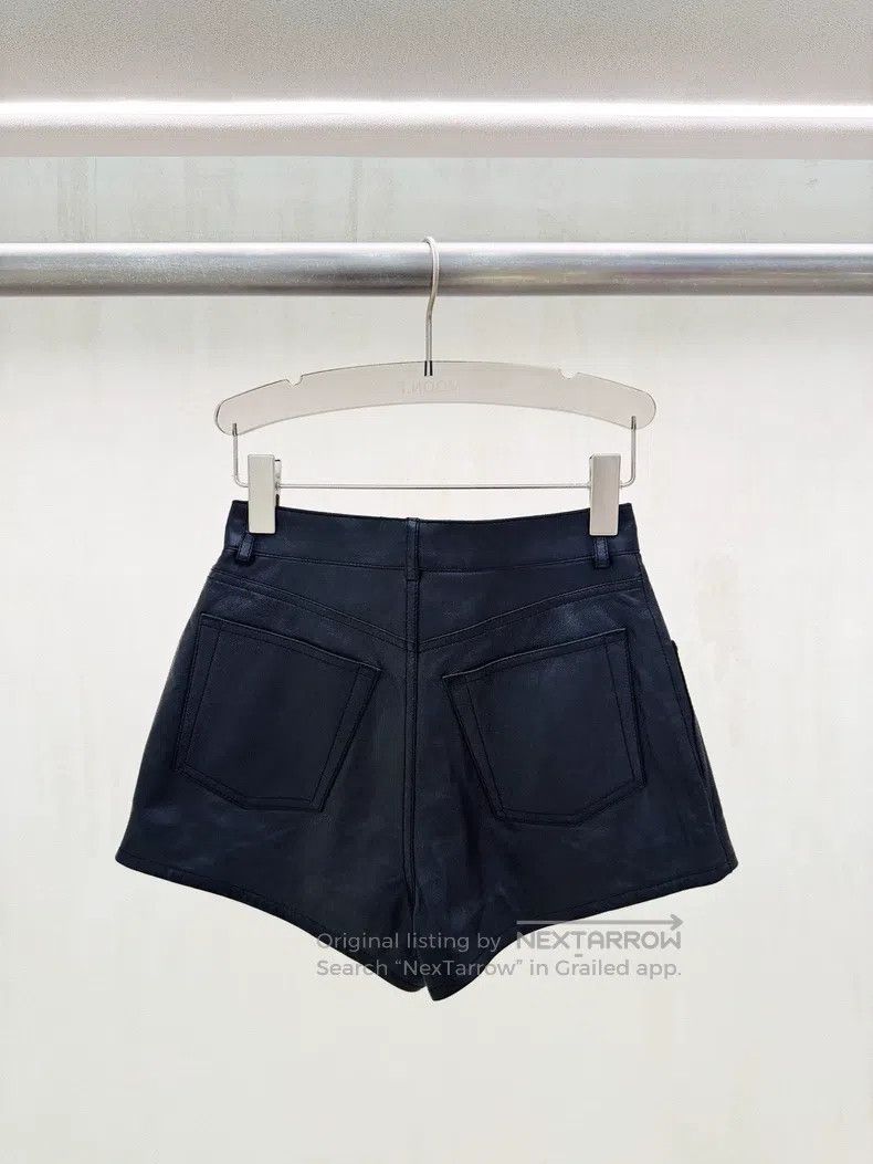 Saint Laurent Paris Saint Laurent Paris Black Lamb Leather Shorts Size 33" - 2 Thumbnail