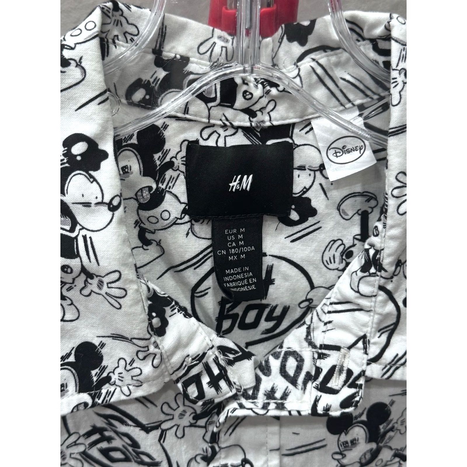 H&M H & M Mickey Mouse Oh Boy Button Up Shirt Shirt M Mens Short Sleeve Multicolor 100% Happiness 90s Size US M / EU 48-50 / 2 - 5 Thumbnail