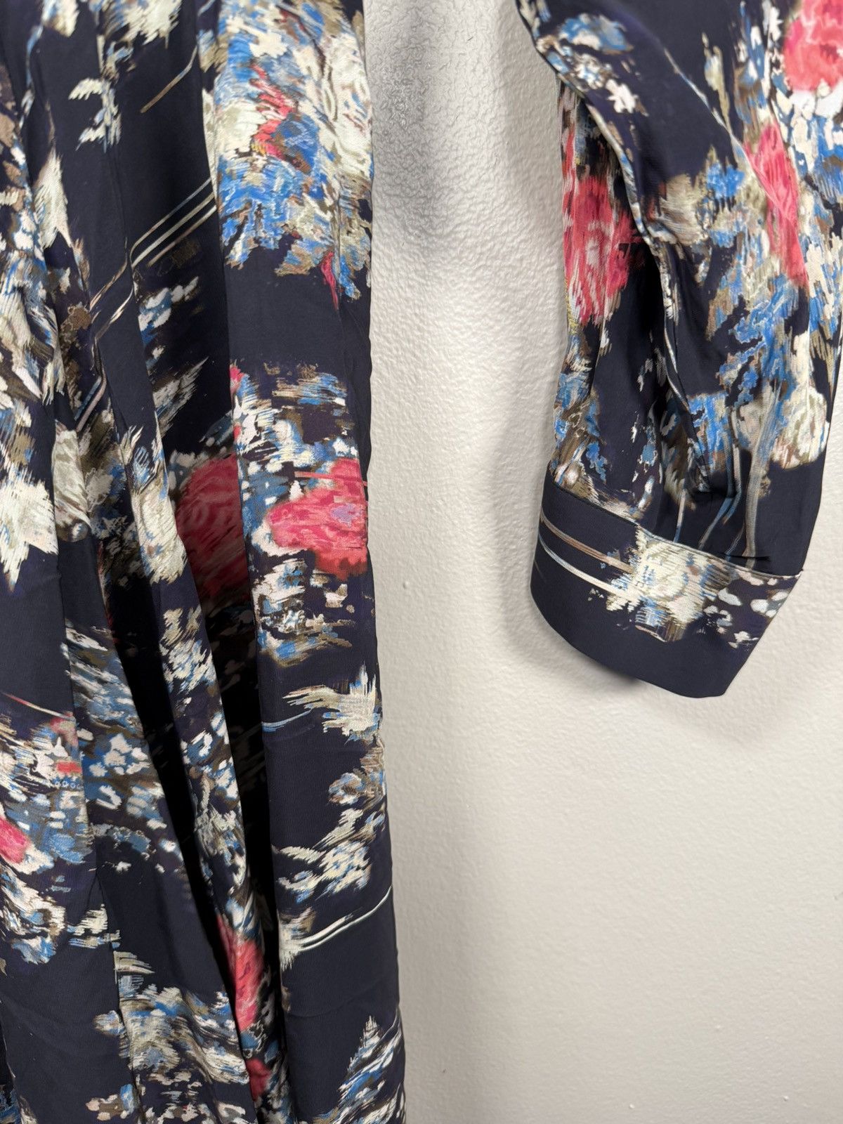 Iro IRO Paris Aleyna Floral Wrap Satin Dress $645 size38/6 US Size S / US 4 / IT 40 - 10 Thumbnail