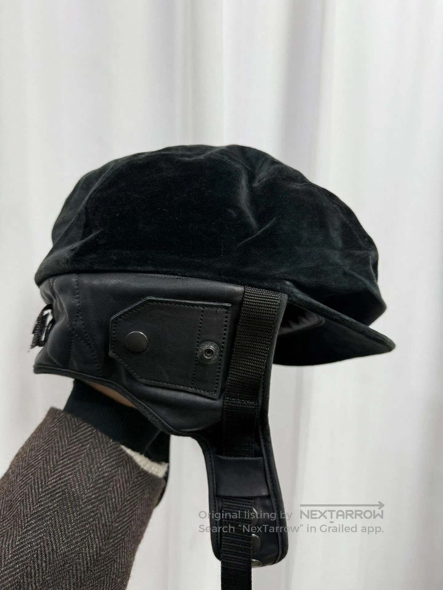 Comme des Garcons black military velvet painter cap. Size ONE SIZE - 6 Thumbnail