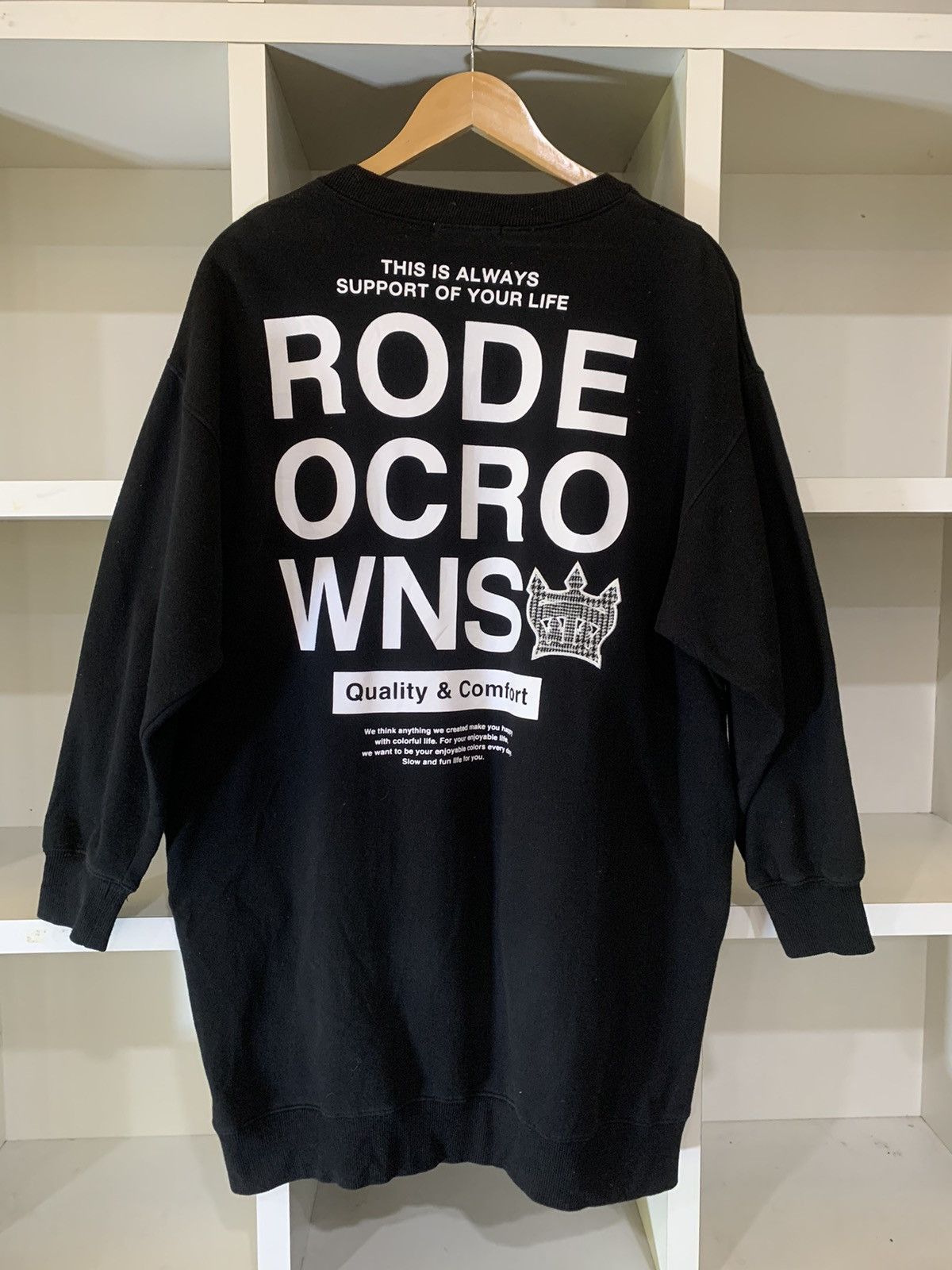 image of Rodeo Crowns Long Sweatshirt Style in Black, Men's (Size Large)