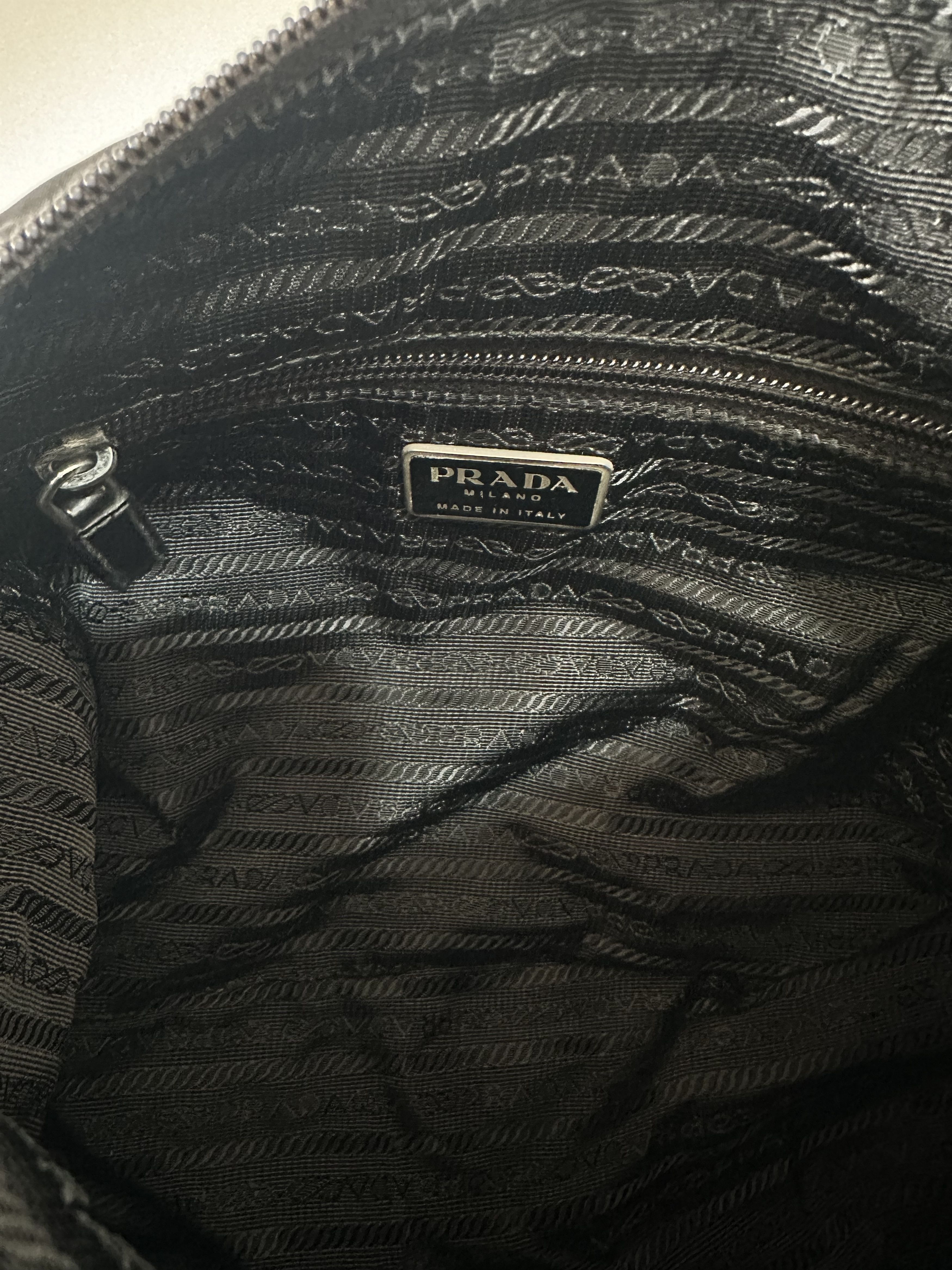 Prada PRADA Unisex Tessuto Nylon Messenger Bag Black Size ONE SIZE - 10 Thumbnail