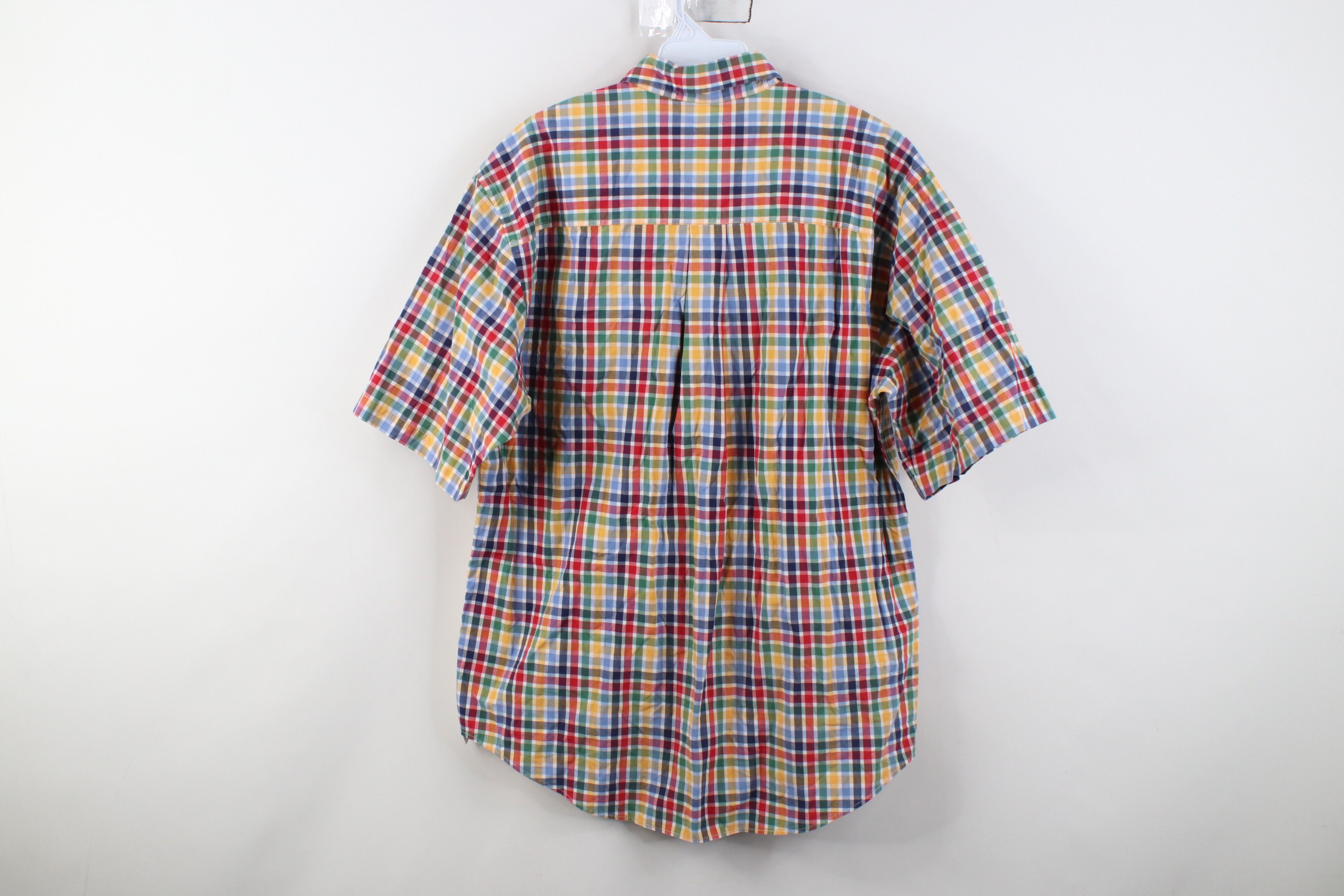 Lands' End Vintage 90s Lands End Madras Short Sleeve Button Down Shirt Size US M / EU 48-50 / 2 - 10 Thumbnail