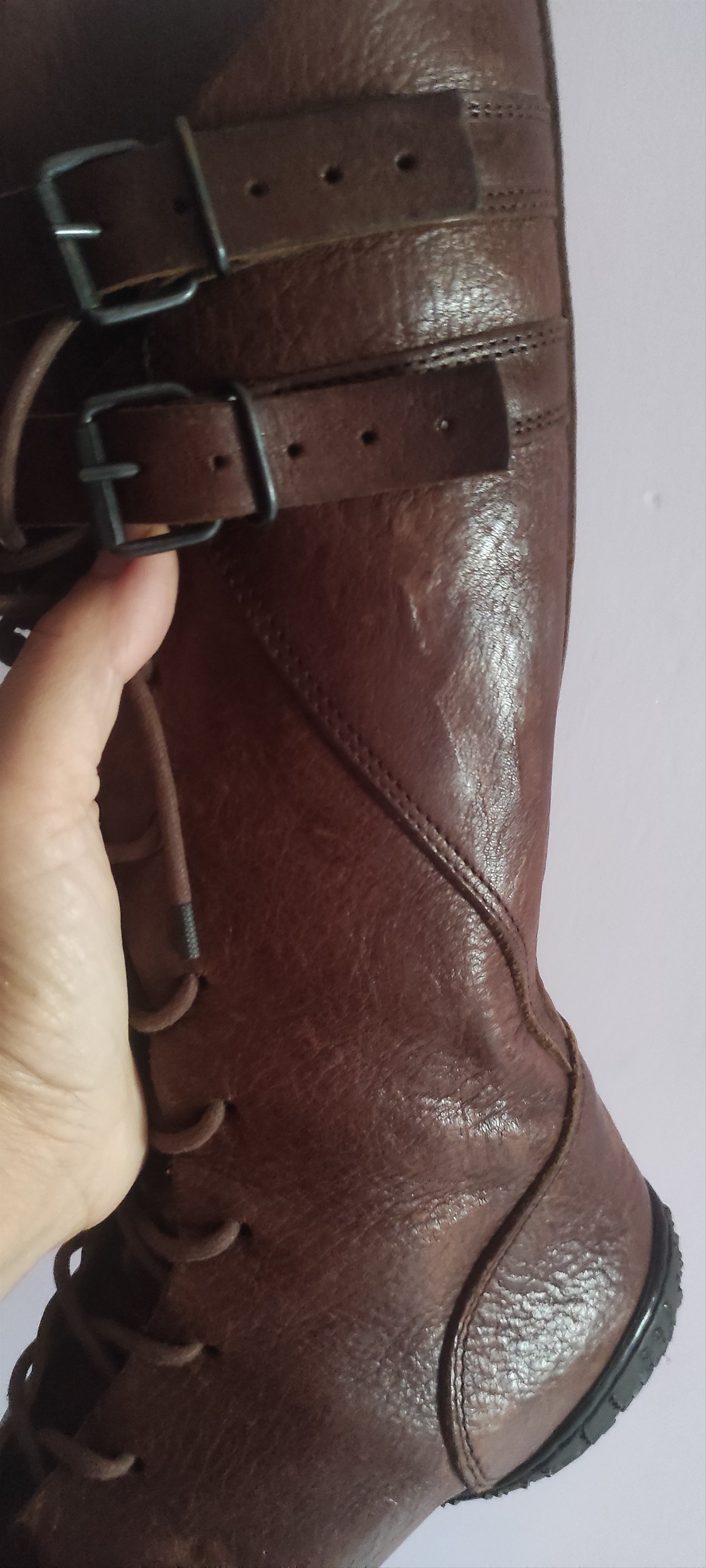 Trippen Trippen Belted Leather Women's Knee Flat Boots Made Germany Size US 7 / IT 37 - 19 Thumbnail