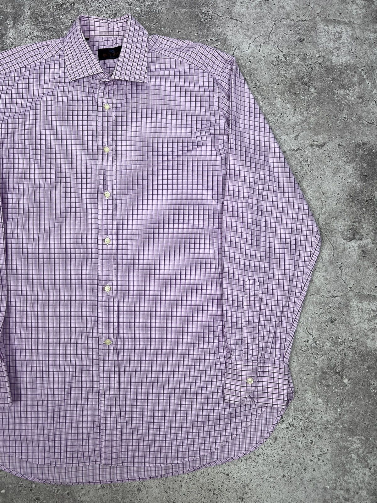 Etro ETRO Milano Check Shirt Button Up Long Sleeve Size US L / EU 52-54 / 3 - 3 Thumbnail