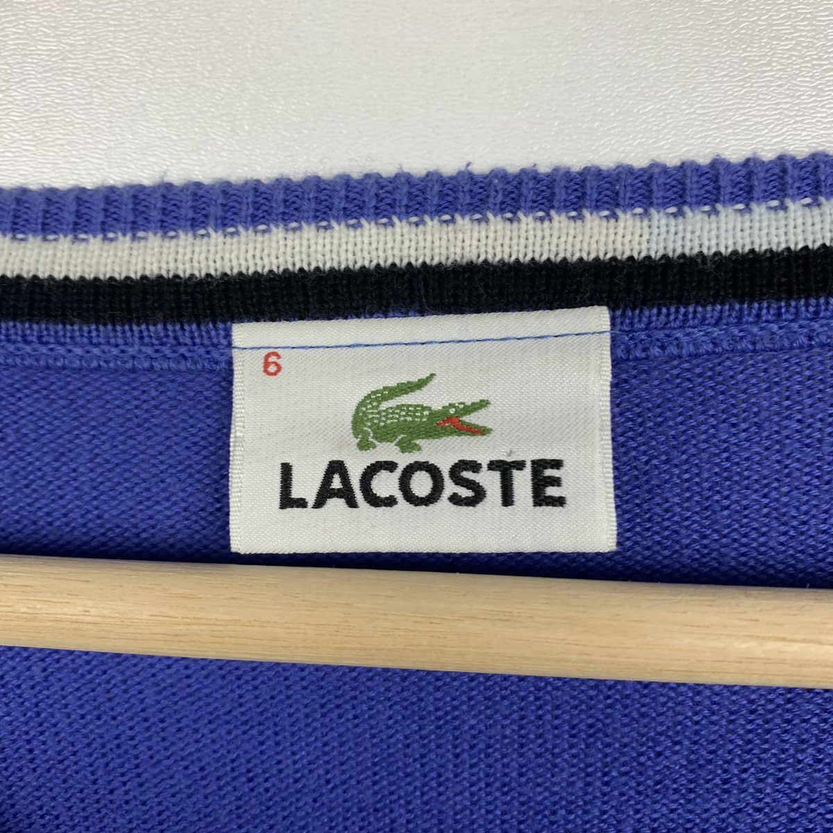 Lacoste Vintage Lacoste V-Neck Sweater luxury casual designer 90s Size US XL / EU 56 / 4 - 8 Thumbnail