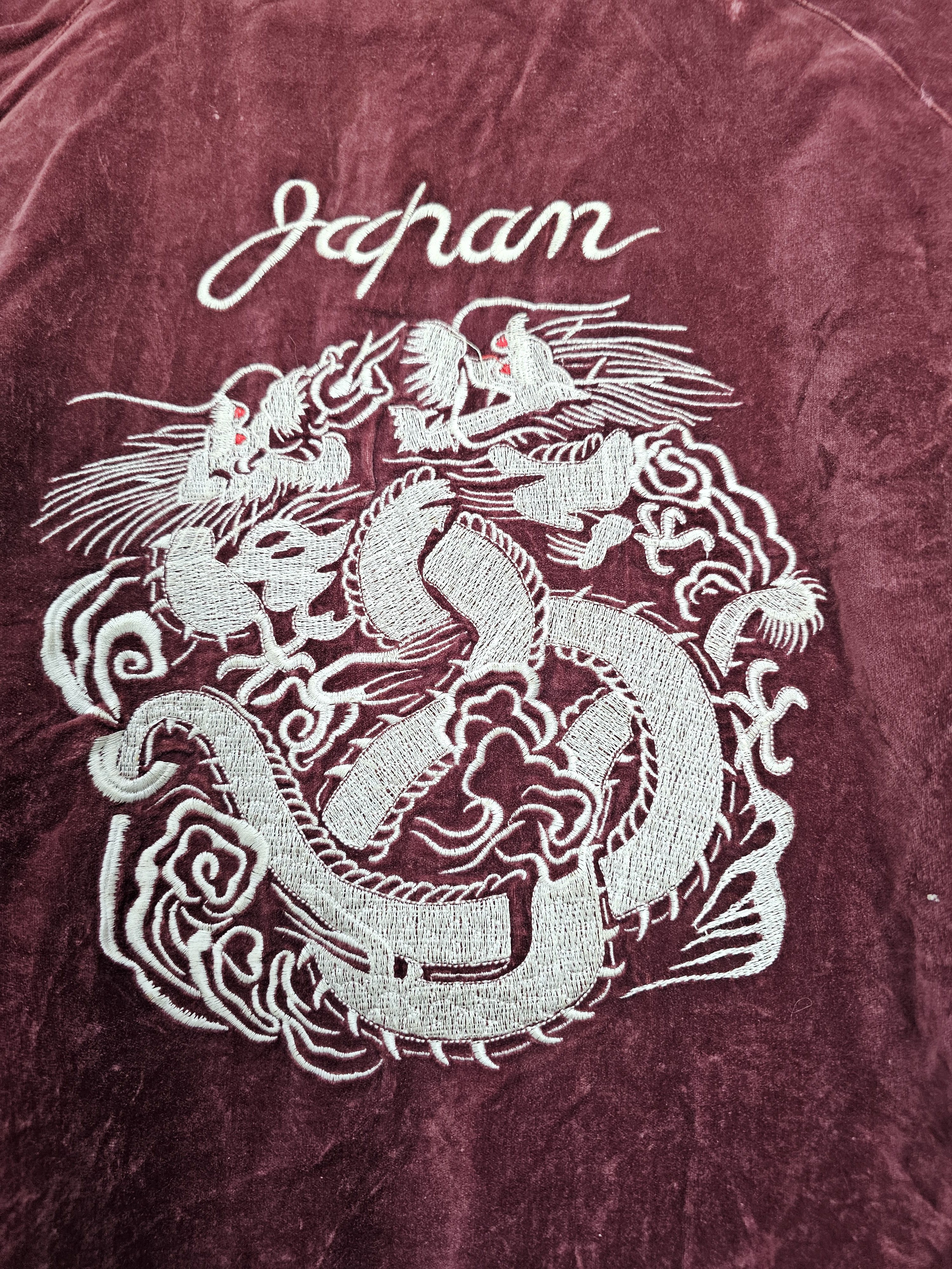 Vintage SUKAJAN Dragon Reversible Velvet Embroider Jacket J0064 Size US L / EU 52-54 / 3 - 12 Thumbnail