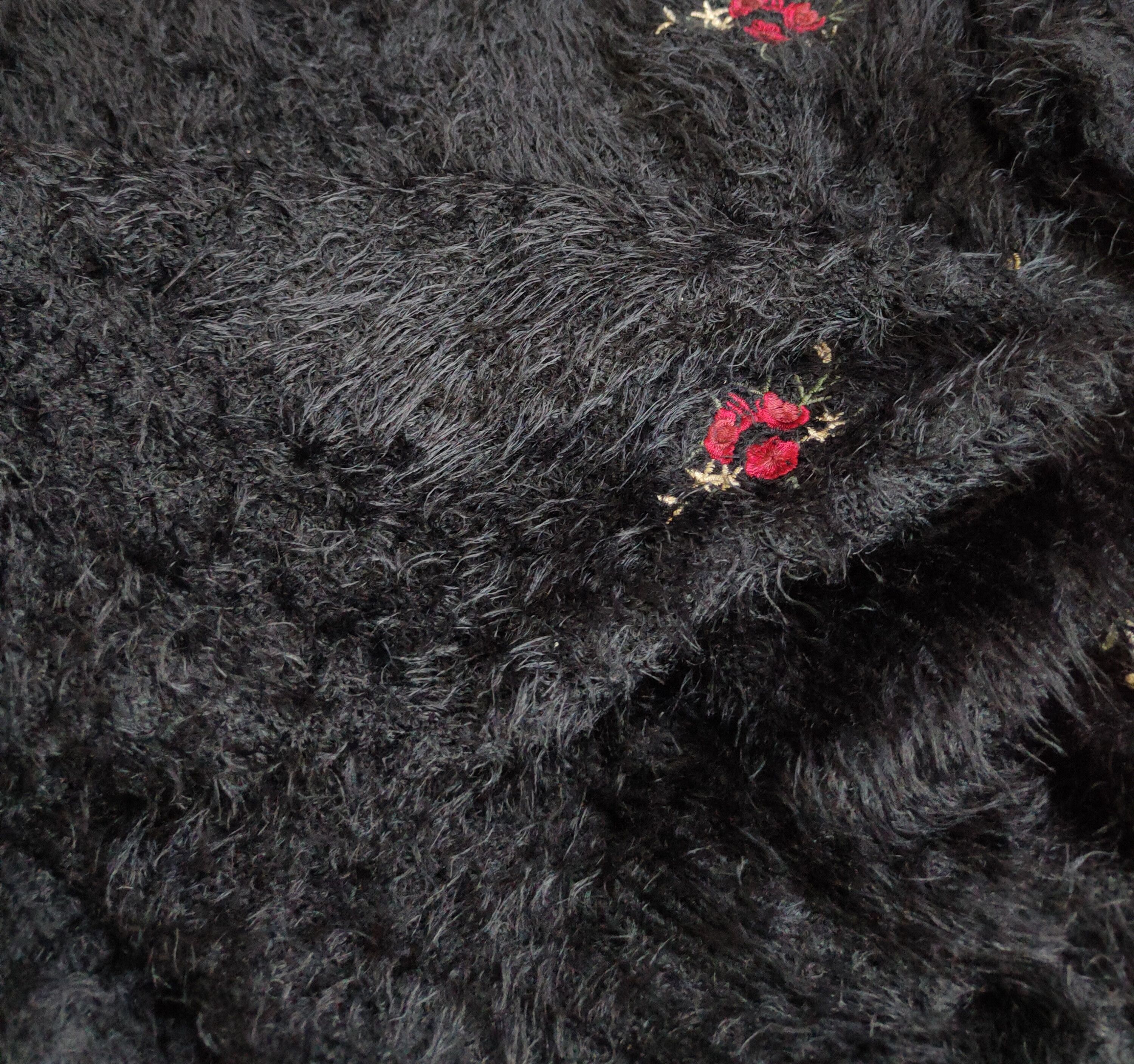 Aran Isles Knitwear × Japanese Brand × Vintage Earth Music & Ecology Black Fur Mohair Knitwear #S2089 Size S / US 4 / IT 40 - 11 Thumbnail