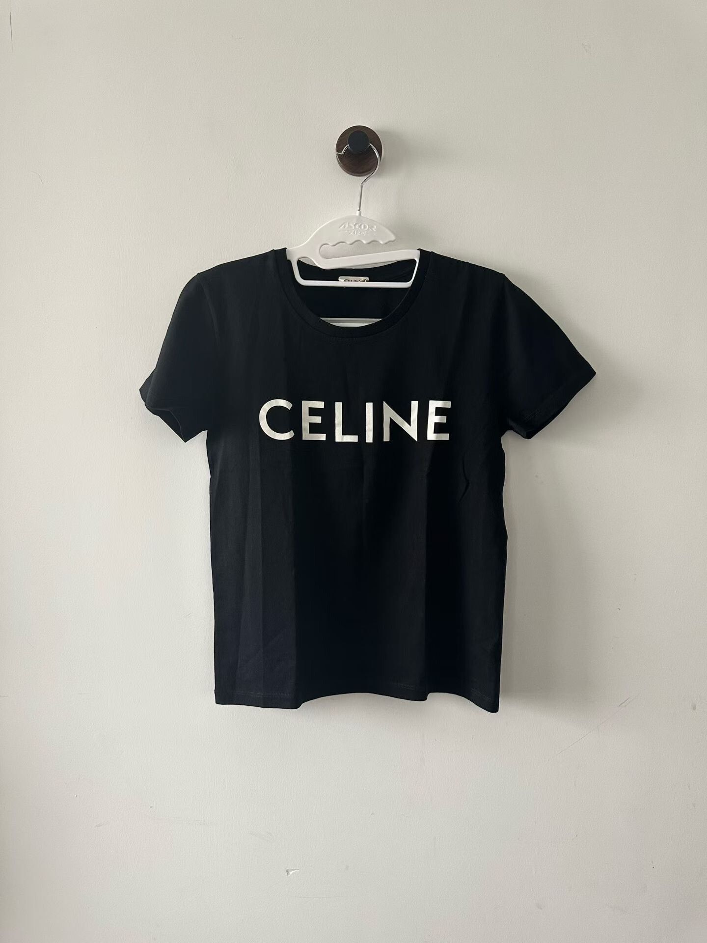 Celine Celine Black Logo Short-Sleeve Top Size XS / US 0-2 / IT 36-38 - 1 Thumbnail