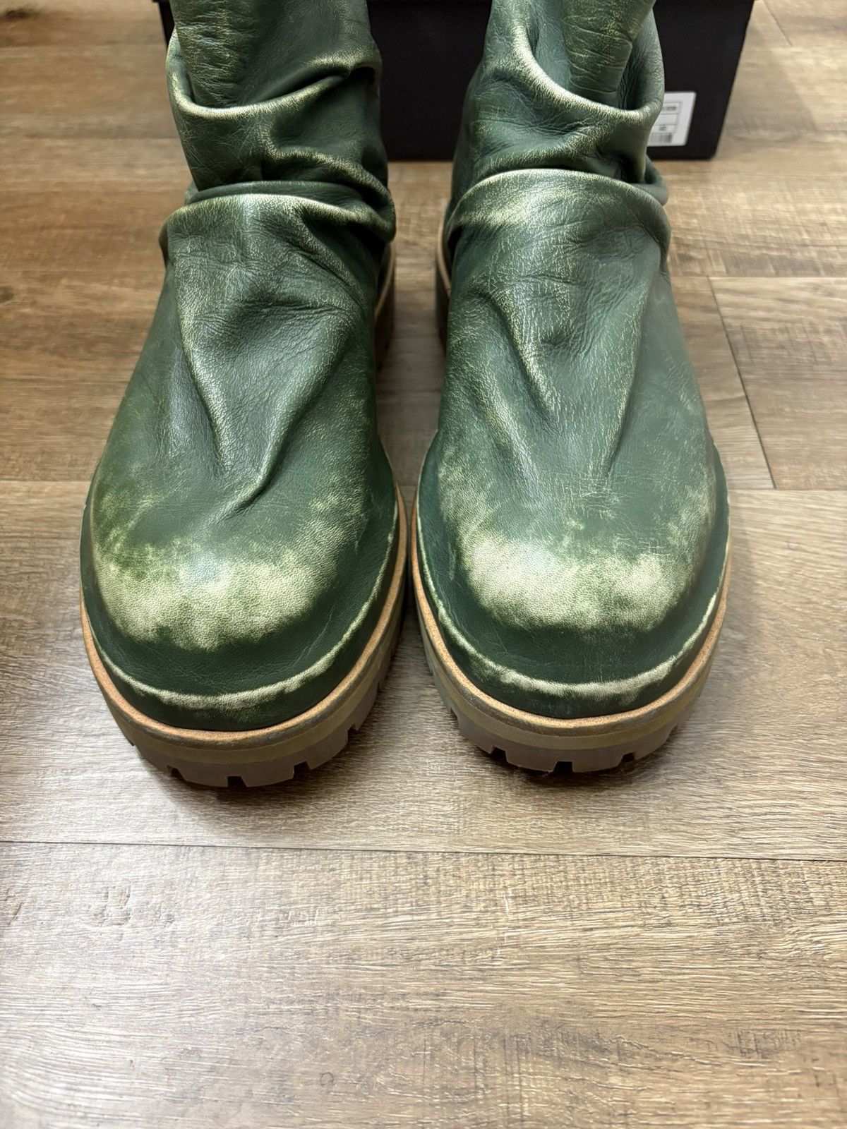 424 424 MARATHON BOOT DISTRESSED GREEN SIZE 40 (US 7) BRAND NEW Size US 7 / EU 40 - 11 Thumbnail